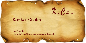 Kafka Csaba névjegykártya